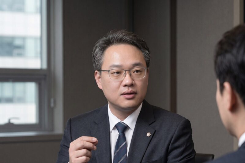 법무법인 성지파트너스 대표변호사가 의뢰인과 상담하는 모습. 사건 초기 상담부터 마무리까지 대표변호사가 직접 관리합니다.